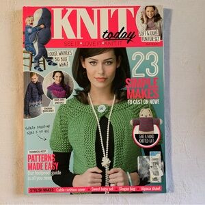 KNIT TODAY Magazine 23 Knitting Patterns See.It.Love.It.Knit.It Instructions